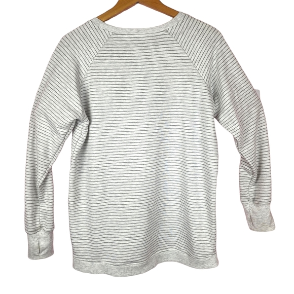 Danskin Comfort Grey striped sweater XL - Picture 3 of 7